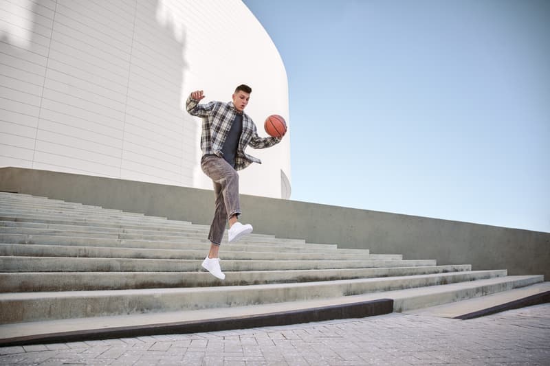 Hudson x Tyler Herro Denim Capsule Collaboration Professional Athlete Old-School Silhouettes Skinny Jeans Black Grey NO LIMIT NO WORK NO CHECK SLOWMOTION Mottos Basketball Off-Court Fashion Swag Carpenter Pants Washed Denim Straight Legs