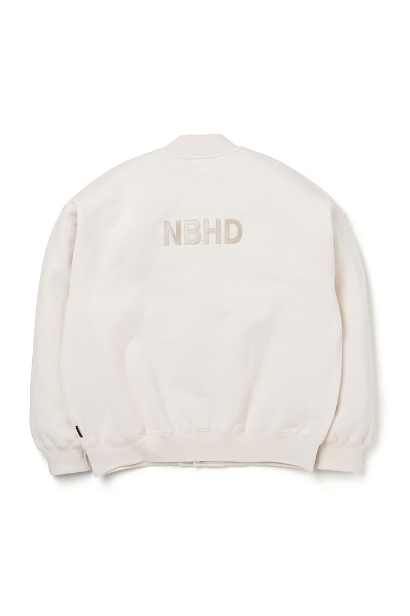 NEIGHBORHOOD x RUSSELL ATHLETIC Sportswear Moisture Wicking Quick-Dry Jersey Cotton Baseball Jacket Soft Apparel Collaboration High-Performance Hoodies Sweatpants T-Shirts Cream White Grey Crewnecks Pull-Overs Neutral Tones