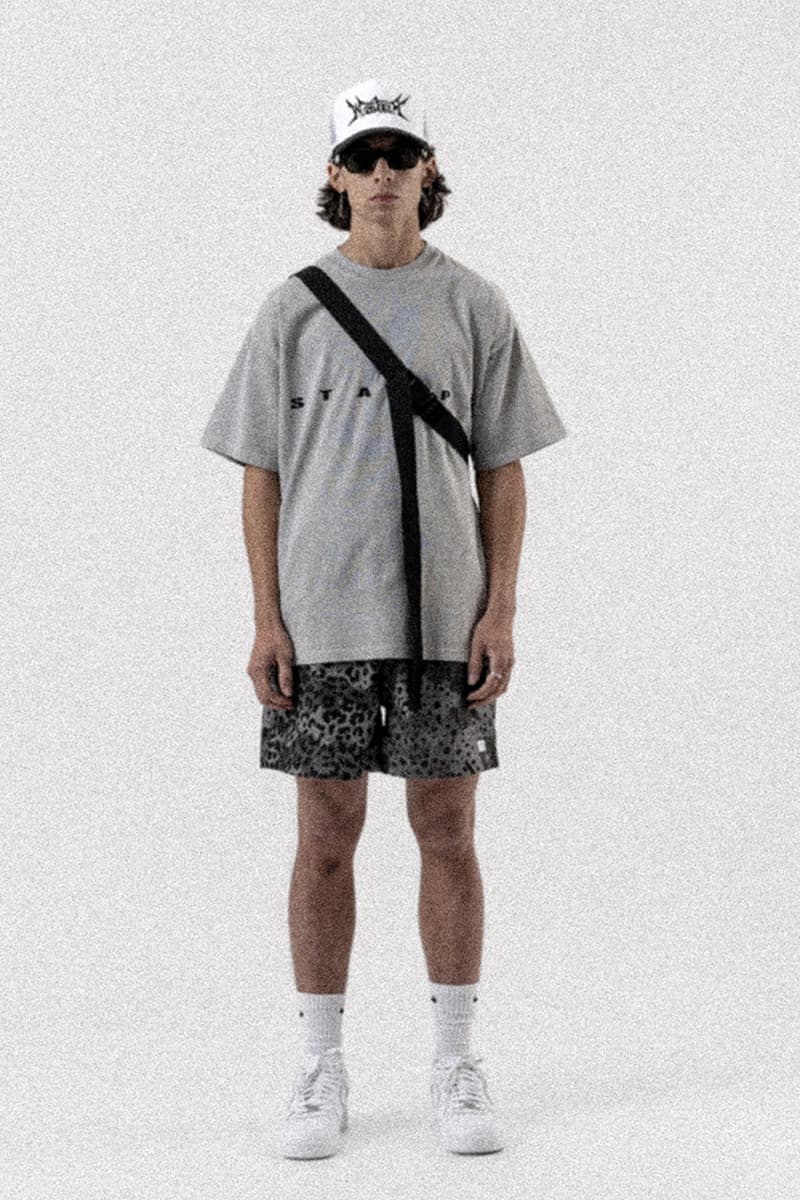 Stampd Unveils Spring/Summer 2022 Collection Surfer Apparel Tailored Garments Technical Lookbook T-shirts Hoodies Trunks Jackets Waterproof Nylon Zip-Up Camo Palm Tree Motif Leopard