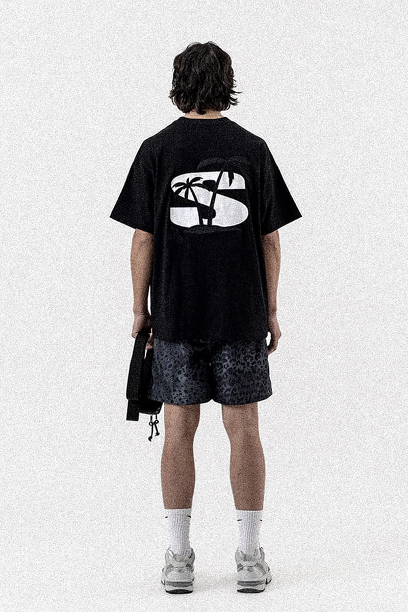 Stampd Unveils Spring/Summer 2022 Collection Surfer Apparel Tailored Garments Technical Lookbook T-shirts Hoodies Trunks Jackets Waterproof Nylon Zip-Up Camo Palm Tree Motif Leopard