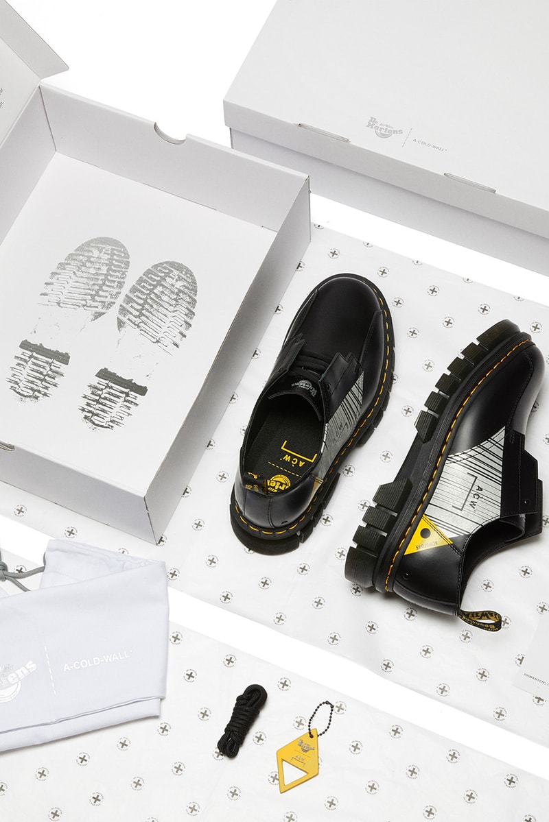 dr martens a cold wall rikard 8 eye 3 eye black yellow release date info store list buying guide photos price 