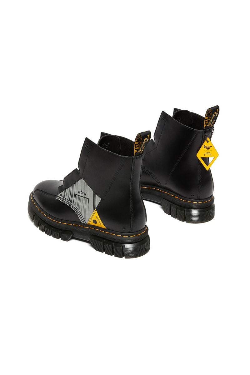 dr martens a cold wall rikard 8 eye 3 eye black yellow release date info store list buying guide photos price 