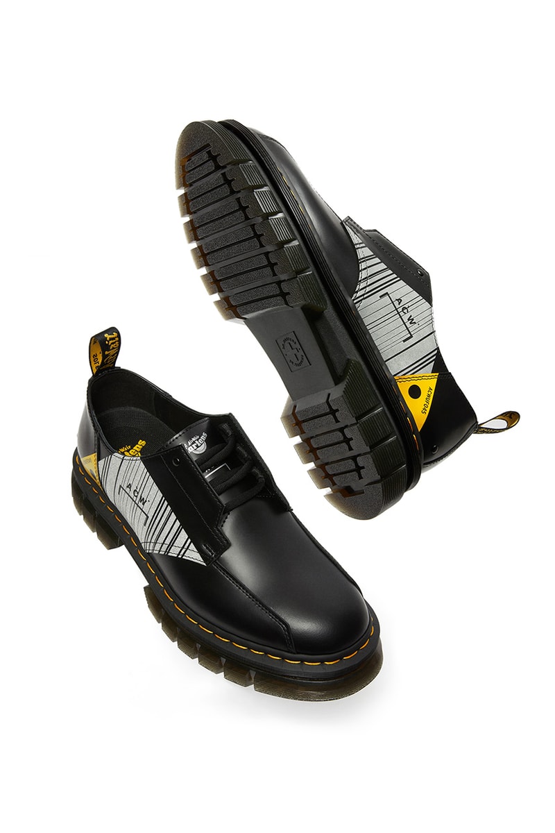 dr martens a cold wall rikard 8 eye 3 eye black yellow release date info store list buying guide photos price 