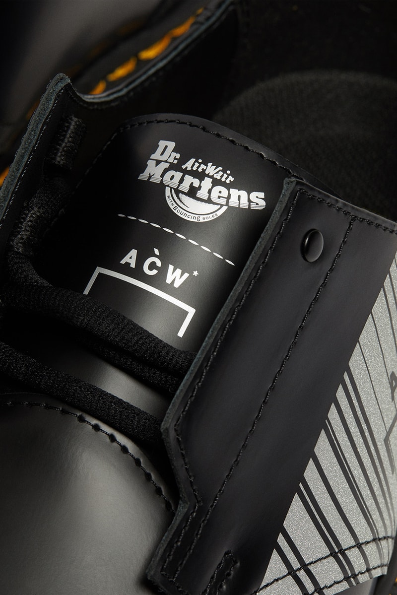 dr martens a cold wall rikard 8 eye 3 eye black yellow release date info store list buying guide photos price 