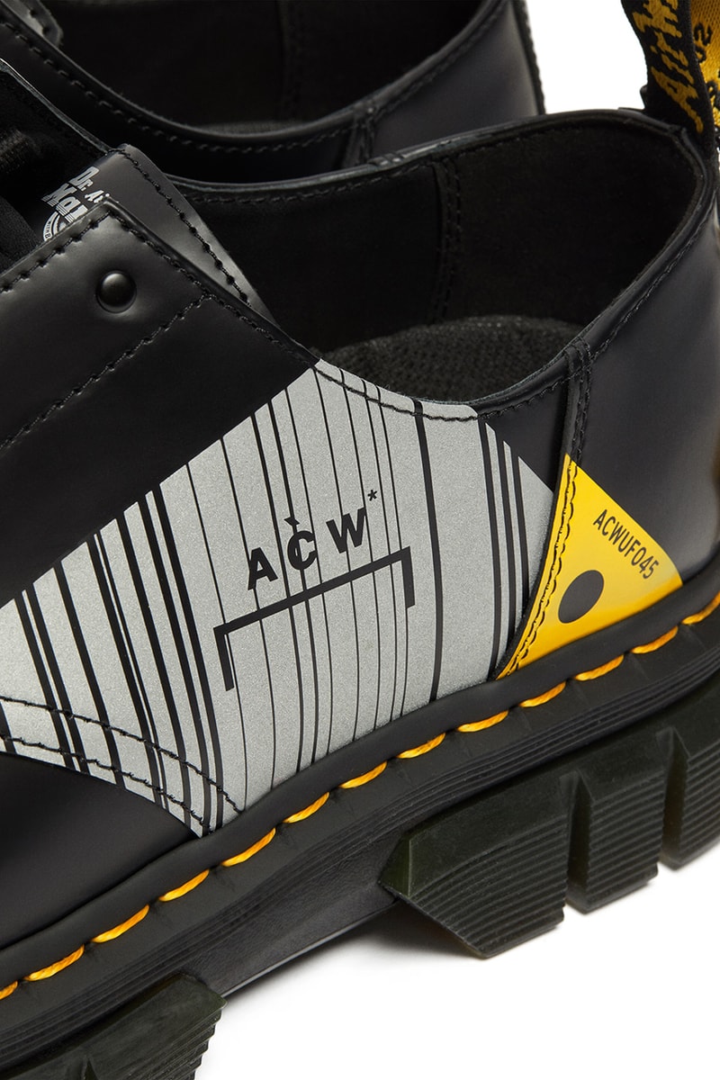dr martens a cold wall rikard 8 eye 3 eye black yellow release date info store list buying guide photos price 