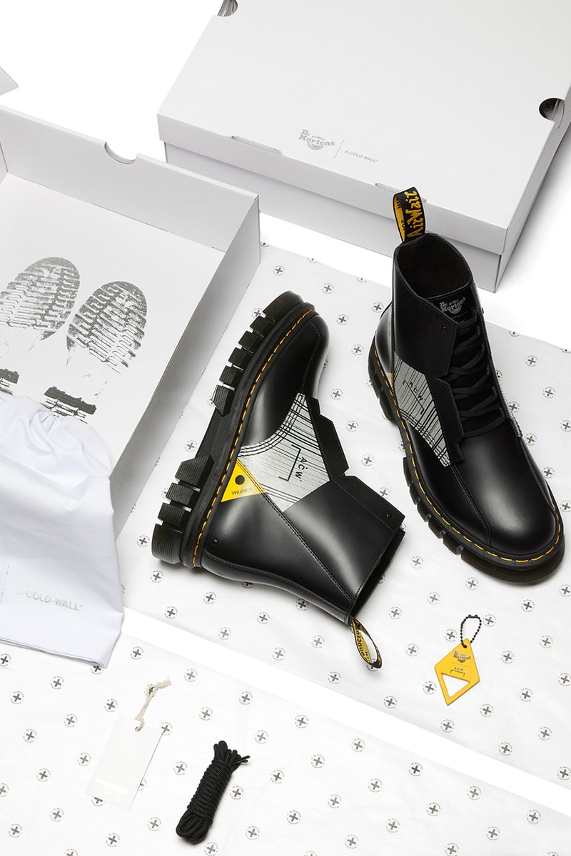 dr martens a cold wall rikard 8 eye 3 eye black yellow release date info store list buying guide photos price 