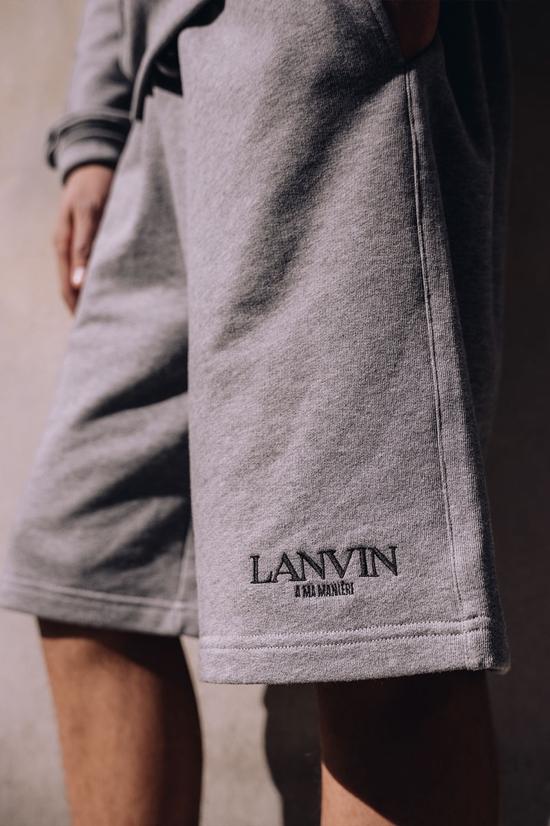a ma maniere lanvin fleece set tracksuit tee cotton basics bumper tennis high low release date info store list buying guide photos price 