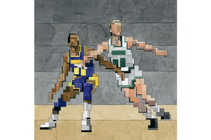 Adam Lister "Then and Now" NBA Art Prints Editions