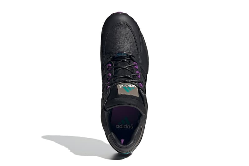 adidas Originals EQT Support 93 GORE-TEX GX3617 Core Black Purple Membrane Protection Release Information Retro Chunky Footwear Sneakers Three Stripes 