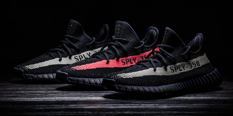 yeezy boost 350 black red stripe