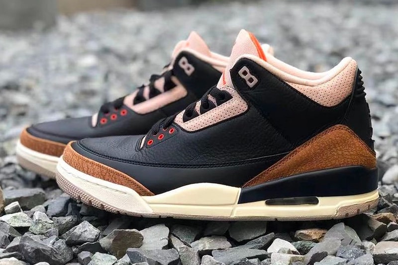 Air Jordan 3 Desert Elephant First Look Release Info CT8532-008 Date Buy Price Black Rush Orange Fossil Stone Sail
