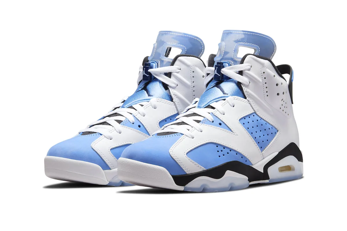 unc jordan 6 white