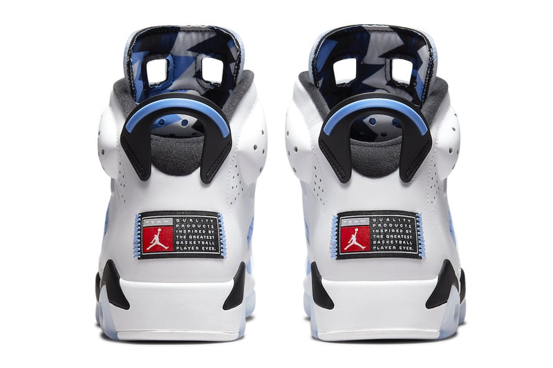 Air Jordan 6 UNC Official Look Release Info CT8529-410 Date Buy Price University of North Carolina
