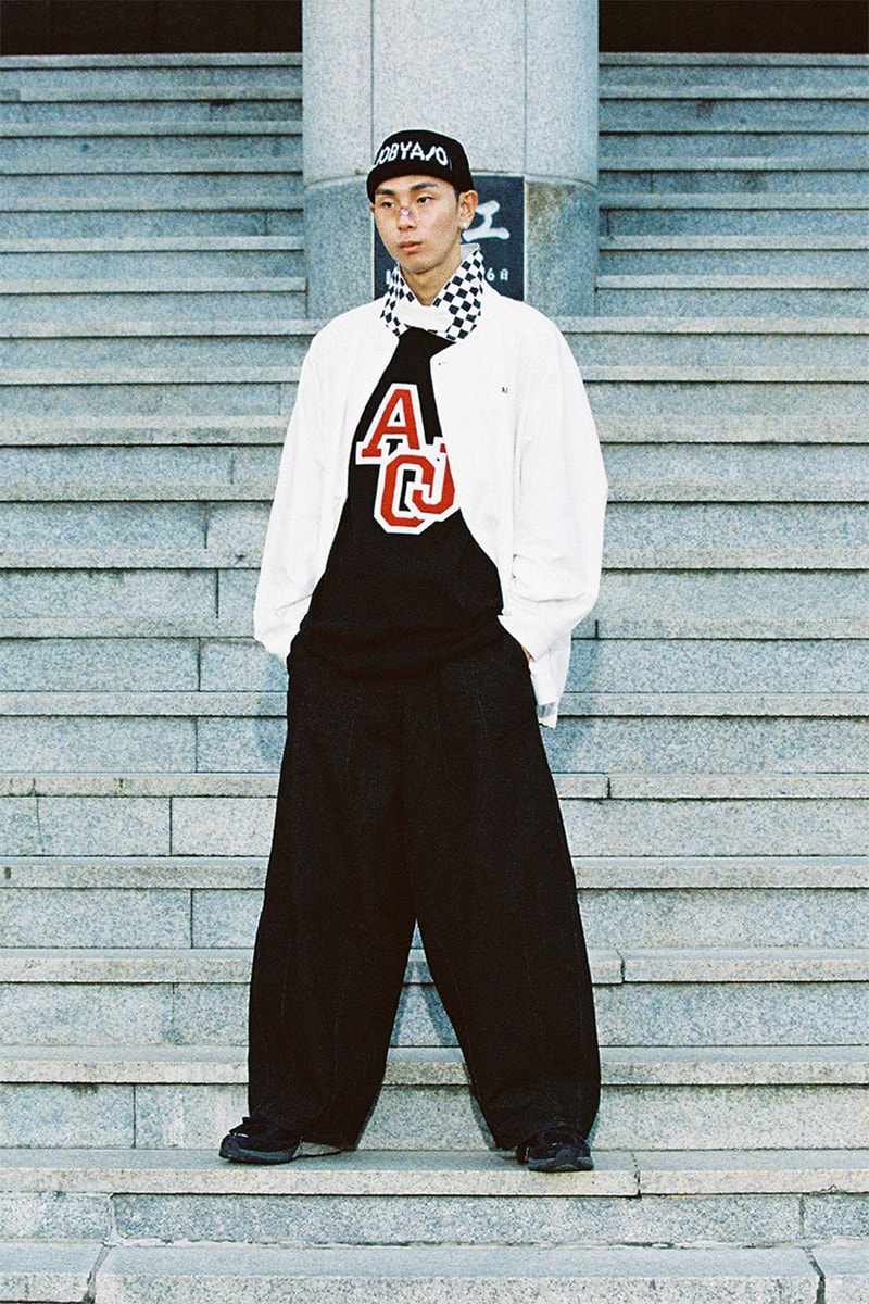 AJOBYAJO SS22 Collection Boys Can Cry Lookbook Release Info Buy Price South Korea T-shirts Shirts Check Stripes Denim Suits Backpack Headband Robot