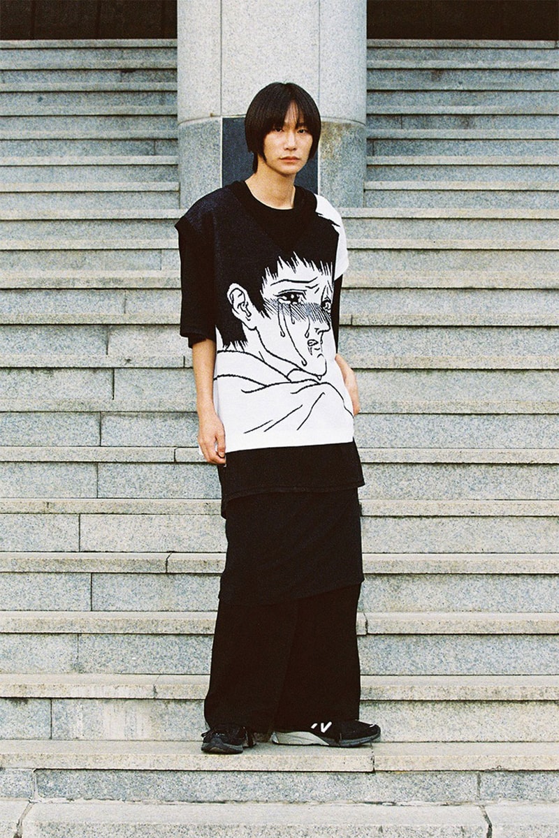 AJOBYAJO SS22 Collection Boys Can Cry Lookbook Release Info Buy Price South Korea T-shirts Shirts Check Stripes Denim Suits Backpack Headband Robot