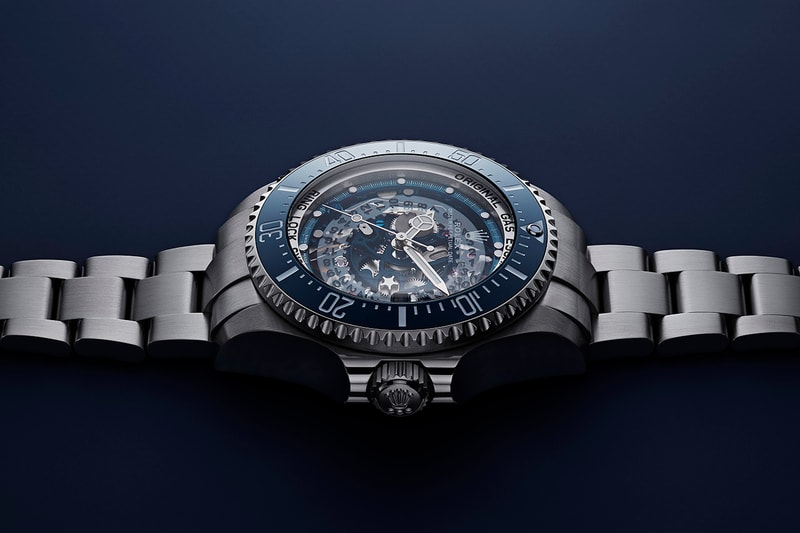 Donor Rolex Deepsea Transformed With Openworked Movement Refinished in Majestic Blue