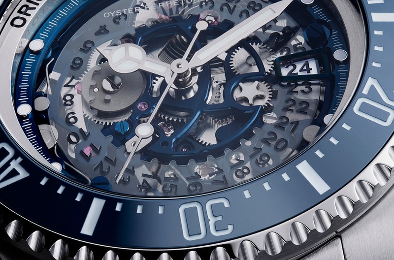 Donor Rolex Deepsea Transformed With Openworked Movement Refinished in Majestic Blue