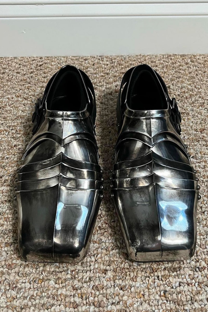 Balenciaga Chevalier Derby Fall 2021 Runway Show Collection Shoe Medieval Demna HYPEBEAST Kicks Closer First Look