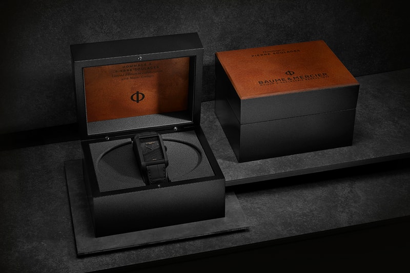 Limited Edition Baume & Mercier Hampton Plays With Light To Mark Outrenoir Paintings of Pierre Soulages