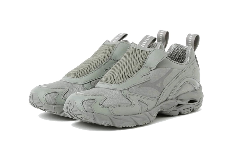 Mizuno Beams Japan wave Rider 10 mesh patch laceless mint green reflective release info 