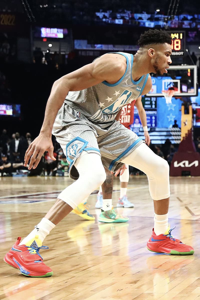 Poll: Which Player Wore the Best Sneakers in the 2022 NBA All-Star Game? Jarrett Allen Giannis Antetokounmpo Lamelo ball devin booker jimmy butler steph curry demar derozanluka doncic joel embiid darius garlandrudy gobertlebron james nikola jokic zach lavine khris midleton ja morant dejounte murray chris paul jayson tatum karl-anthony towns fred vanvleet andrew wiggins trae young adidas nike li-ning cleveland ohio