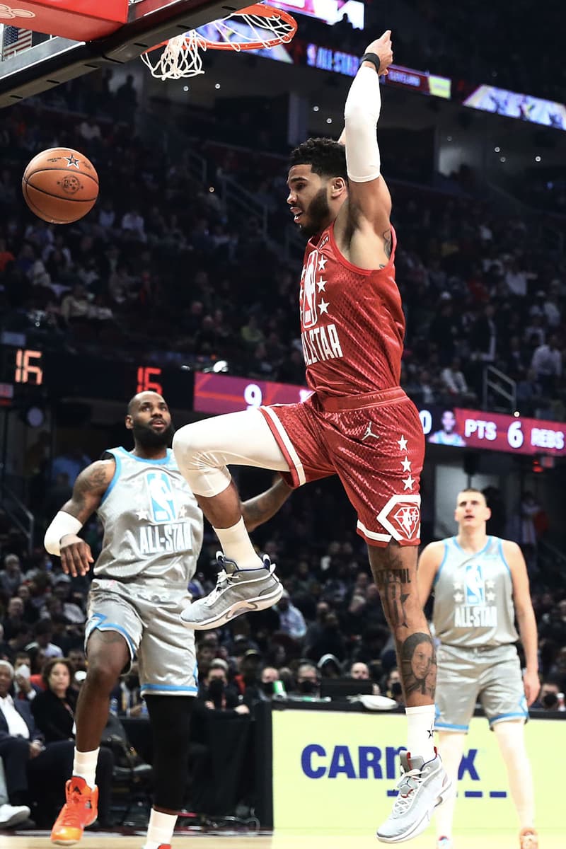 Poll: Which Player Wore the Best Sneakers in the 2022 NBA All-Star Game? Jarrett Allen Giannis Antetokounmpo Lamelo ball devin booker jimmy butler steph curry demar derozanluka doncic joel embiid darius garlandrudy gobertlebron james nikola jokic zach lavine khris midleton ja morant dejounte murray chris paul jayson tatum karl-anthony towns fred vanvleet andrew wiggins trae young adidas nike li-ning cleveland ohio