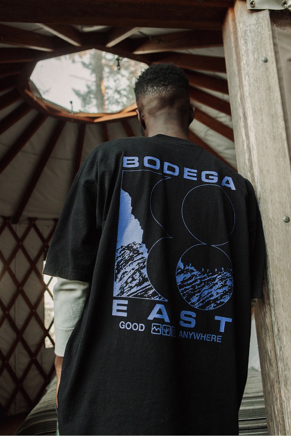 18 East Bodega Collection collaboration apparel leaf parka forest green t shirt tactical vest release info Buy Price