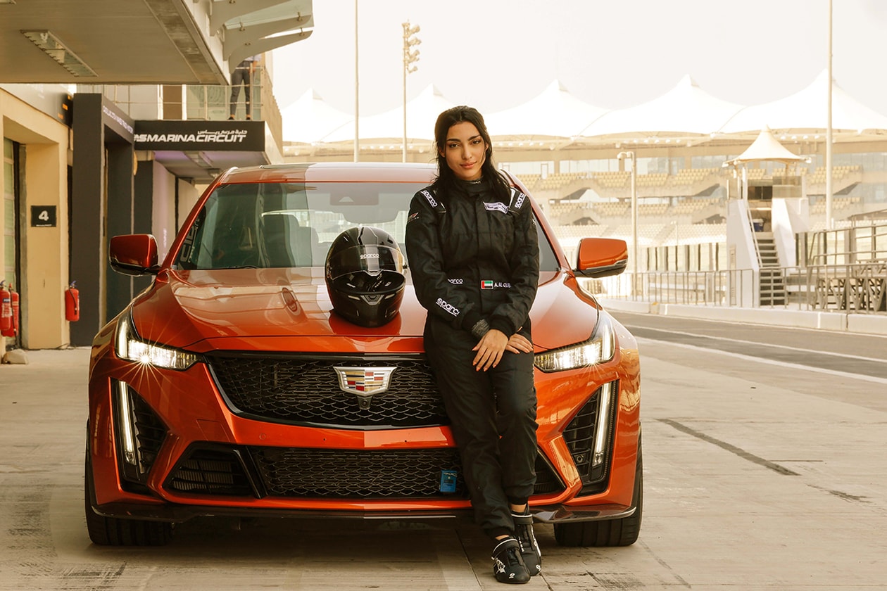 cadillac V-Series Blackwing vehicle performance Amna Al Qubaisi UAW Abu dhabi yas marina circuit CT5 CT4 race formula 1 lewis hamilton