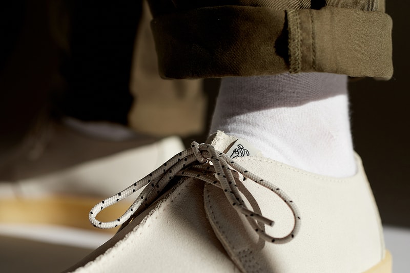 clarks desert trek cup boot white suede details aphrodite release information