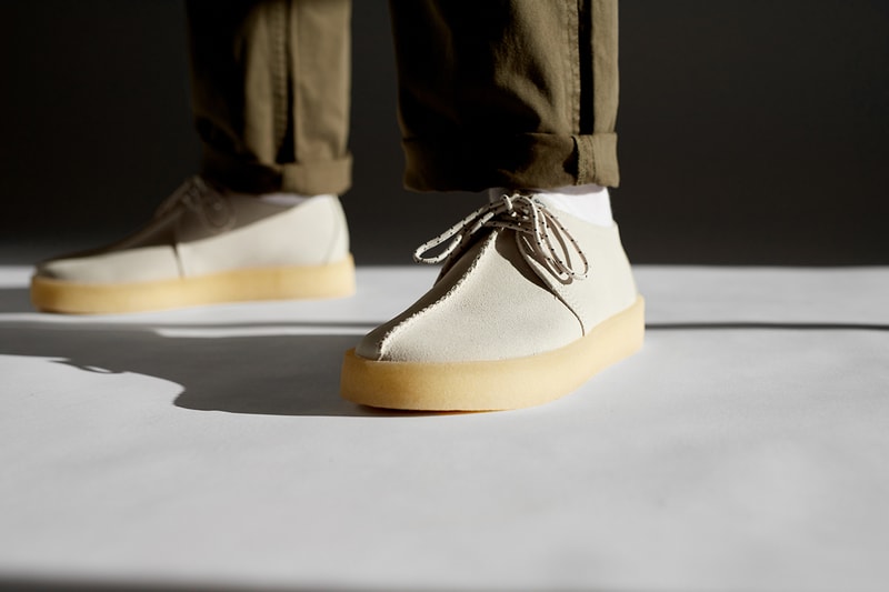clarks desert trek cup boot white suede details aphrodite release information