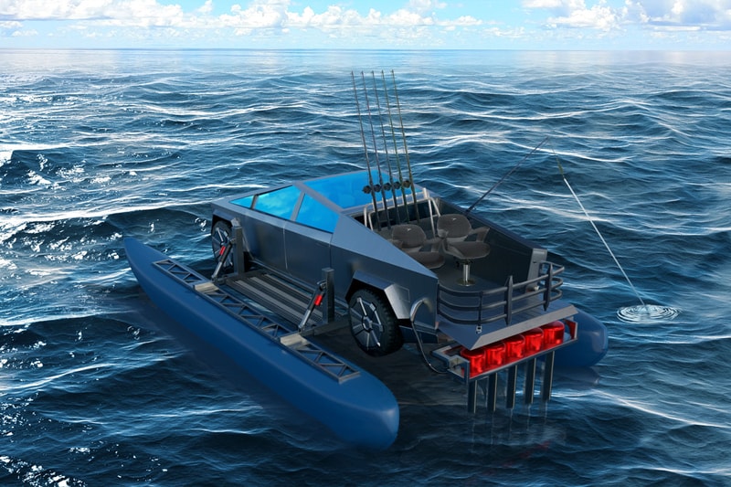 Tesla Cybertruck Catamaran electric vehicles Anthony Diamond tswlm electric vehicles hydrofoils
