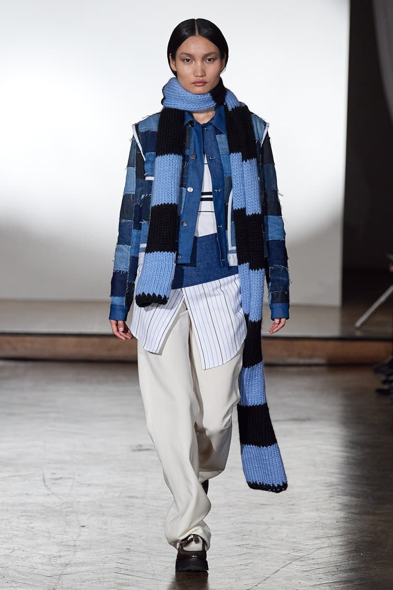 Daniel W. Fletcher Fall 2022 Ready to Wear Menswear Womenswear Collection London Fashion Week Runway Tom Daley Scarves Knits Pete Fletcher Dad Football British Designer 