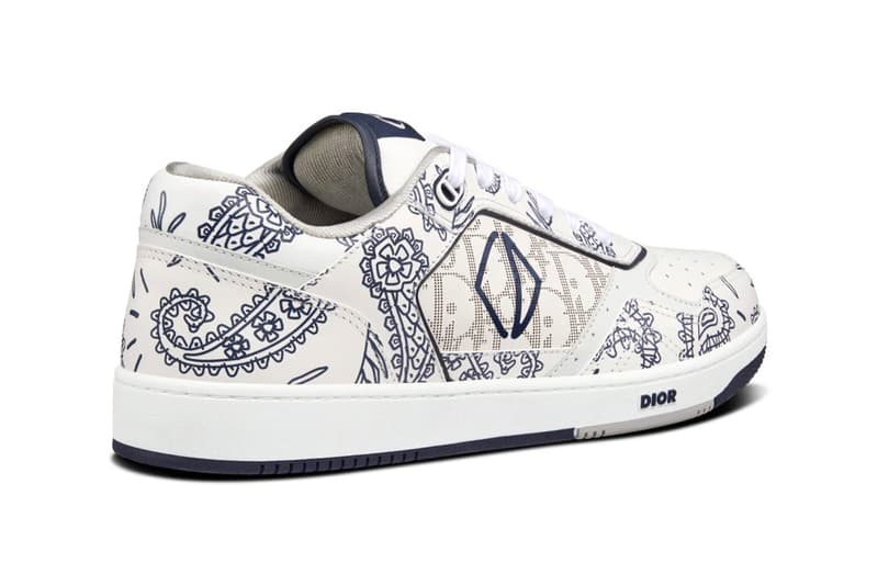 Dior SS22 Paisley Print B27 Low Top Sneakers Release Info White Navy Coffee 3SN272ZOF_H760-b27