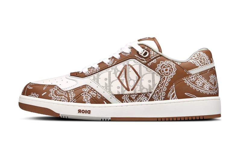 Dior SS22 Paisley Print B27 Low Top Sneakers Release Info White Navy Coffee 3SN272ZOF_H760-b27