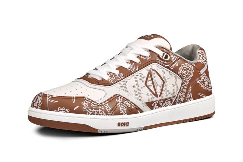 Dior SS22 Paisley Print B27 Low Top Sneakers Release Info White Navy Coffee 3SN272ZOF_H760-b27