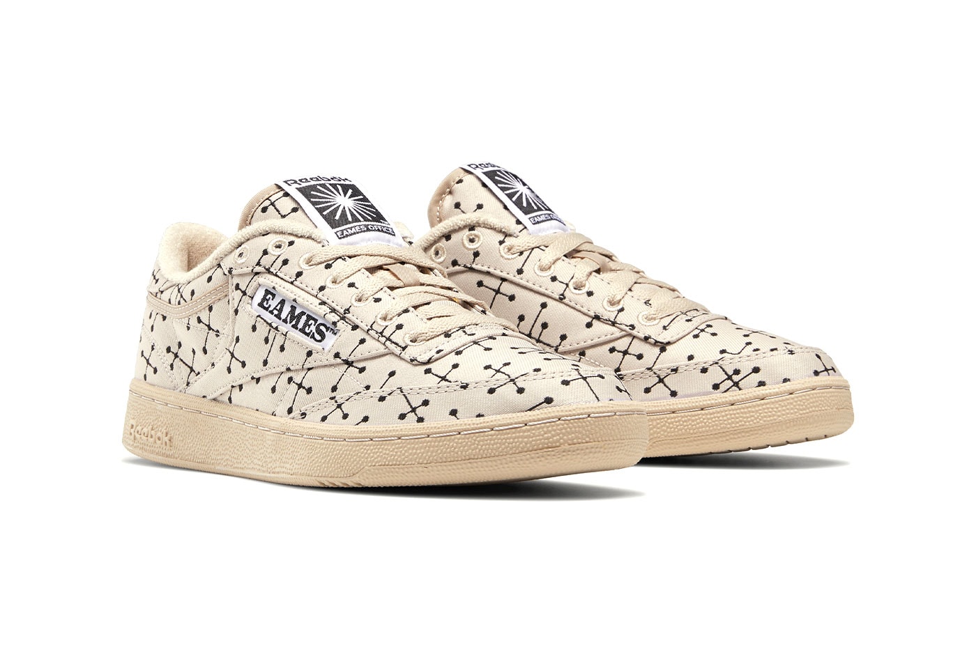 Eames Reebok Club C composition Dot Pattern GY1068 GY1069 competition for printed fabrics ray eames March 17 release date info price