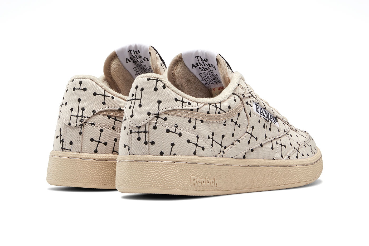 Eames Reebok Club C composition Dot Pattern GY1068 GY1069 competition for printed fabrics ray eames March 17 release date info price