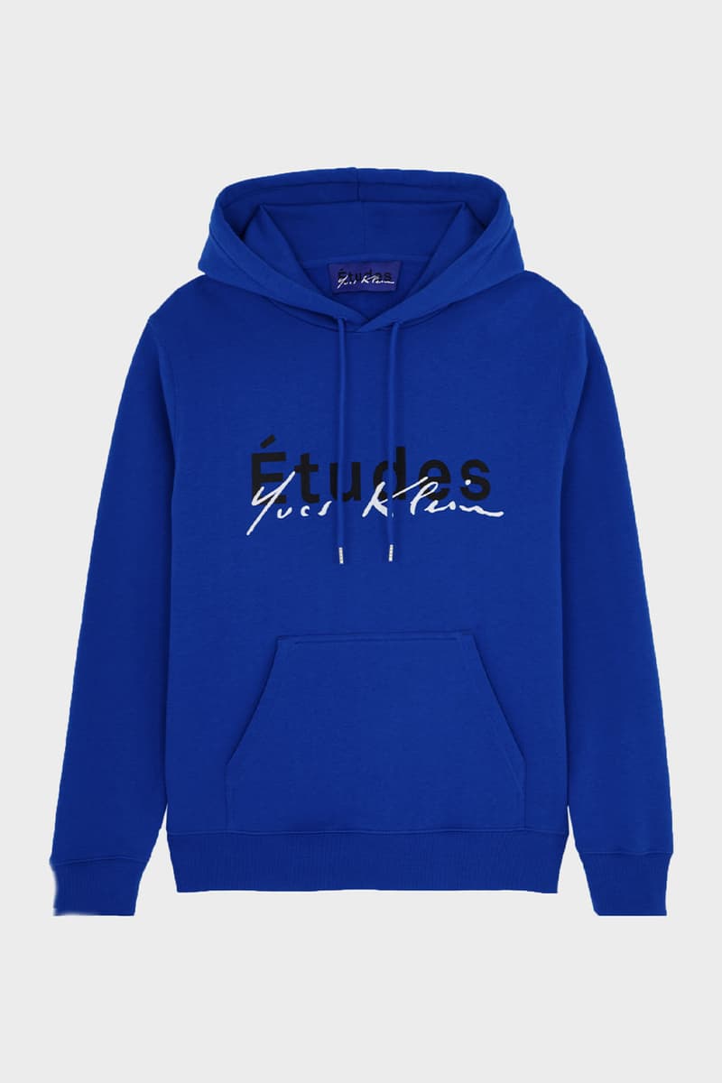 Etudes Studios Yves Klein Blue Monochrome Collection french international klein blue ikb sponge relief acetate 10th 60th anniversary sunglasses denim cotton hoodie t shirt release info