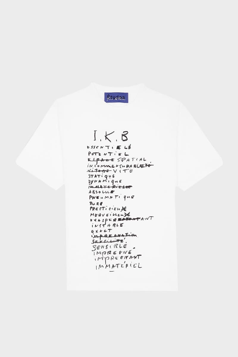 Etudes Studios Yves Klein Blue Monochrome Collection french international klein blue ikb sponge relief acetate 10th 60th anniversary sunglasses denim cotton hoodie t shirt release info