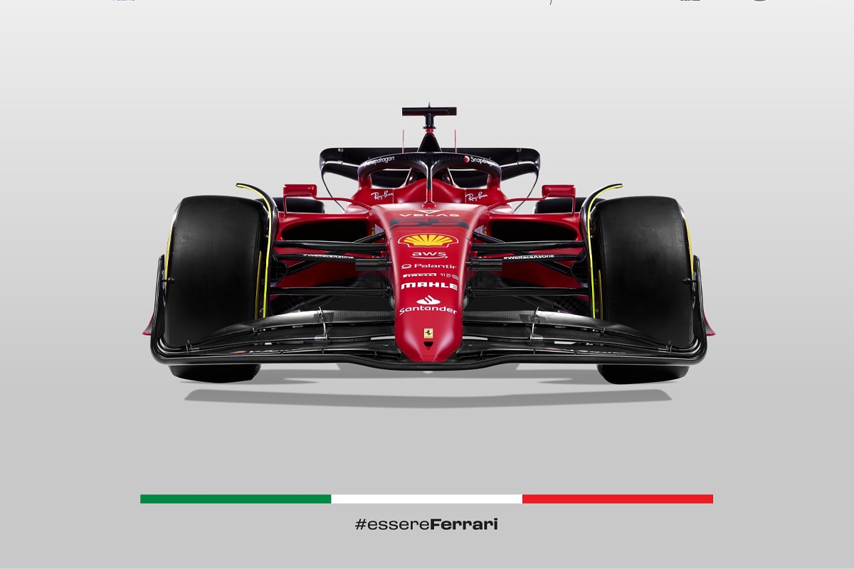 ferrari formula 1 racing team 2022 season car racing f1 75 launch unveil carlos sainz charles leclerc 