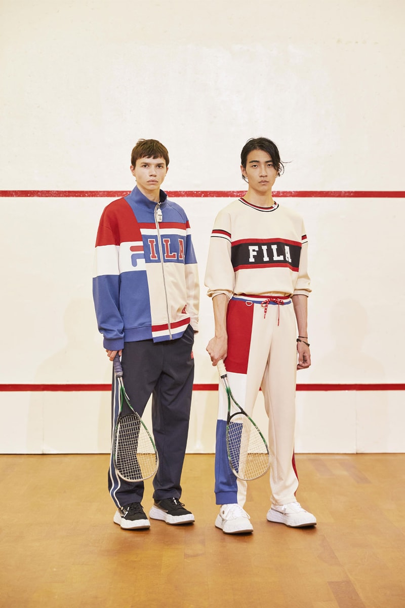 Maison Mihara Yasuhiro FILA HYBRID VINTAGE ELEMENTS glen plaid sportswear suit pattern fila mmy sneaker hoodie blazer jogger bag release info