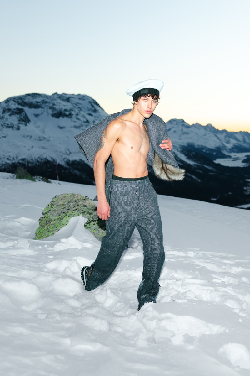 Giorgio Armani neve winter ski apres slope knit cashmere mohair skis alps pop-up courchevel crans montana st moritz