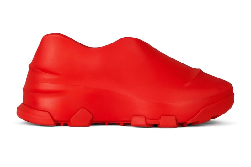 Givenchy Monumental Mallow Hybrid Shoes Rubber Mesh High Low Shiny Matte Red Matthew M Williams Fall Winter 2021 FW21 Valentines Day
