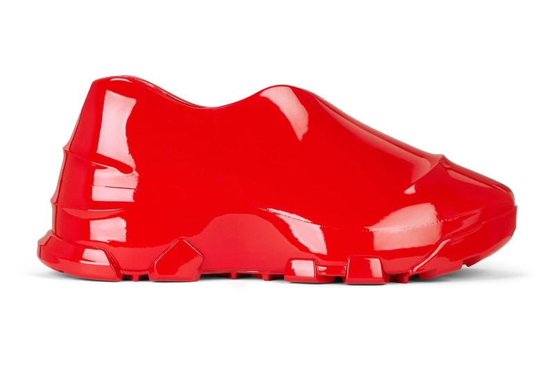 Givenchy Monumental Mallow Hybrid Shoes Rubber Mesh High Low Shiny Matte Red Matthew M Williams Fall Winter 2021 FW21 Valentines Day