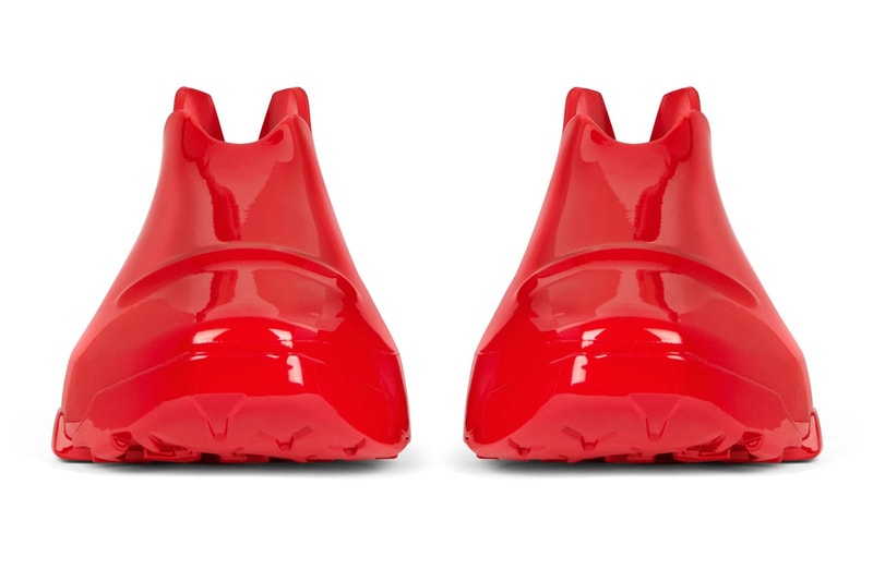 Givenchy Monumental Mallow Hybrid Shoes Rubber Mesh High Low Shiny Matte Red Matthew M Williams Fall Winter 2021 FW21 Valentines Day