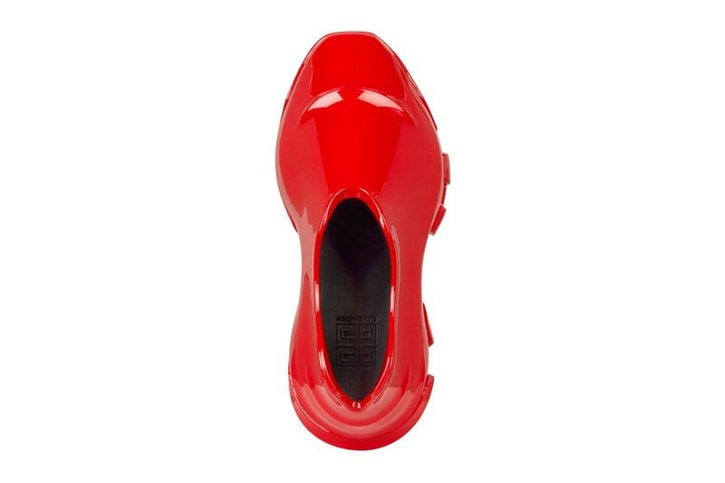 Givenchy Monumental Mallow Hybrid Shoes Rubber Mesh High Low Shiny Matte Red Matthew M Williams Fall Winter 2021 FW21 Valentines Day