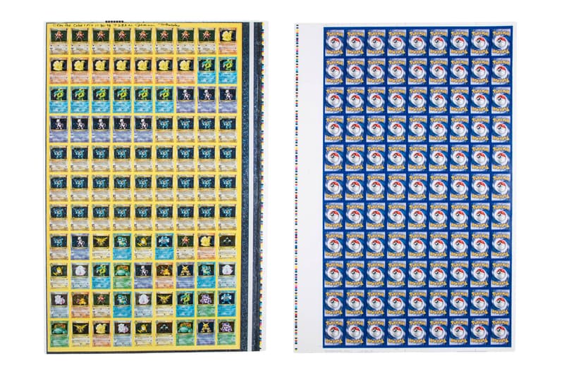 Goldin Auctions 1999 Pokemon Base Set Uncut Sheet First Edition Shadowless Charizard Venusaur Blastoise Cards