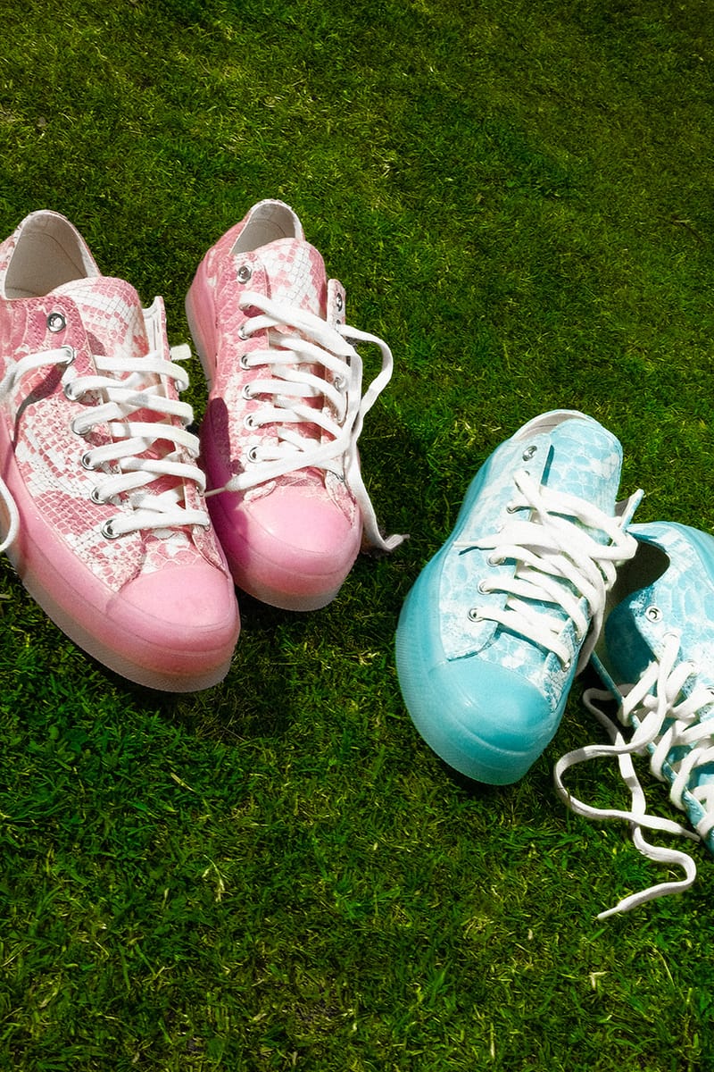 white pink and blue converse