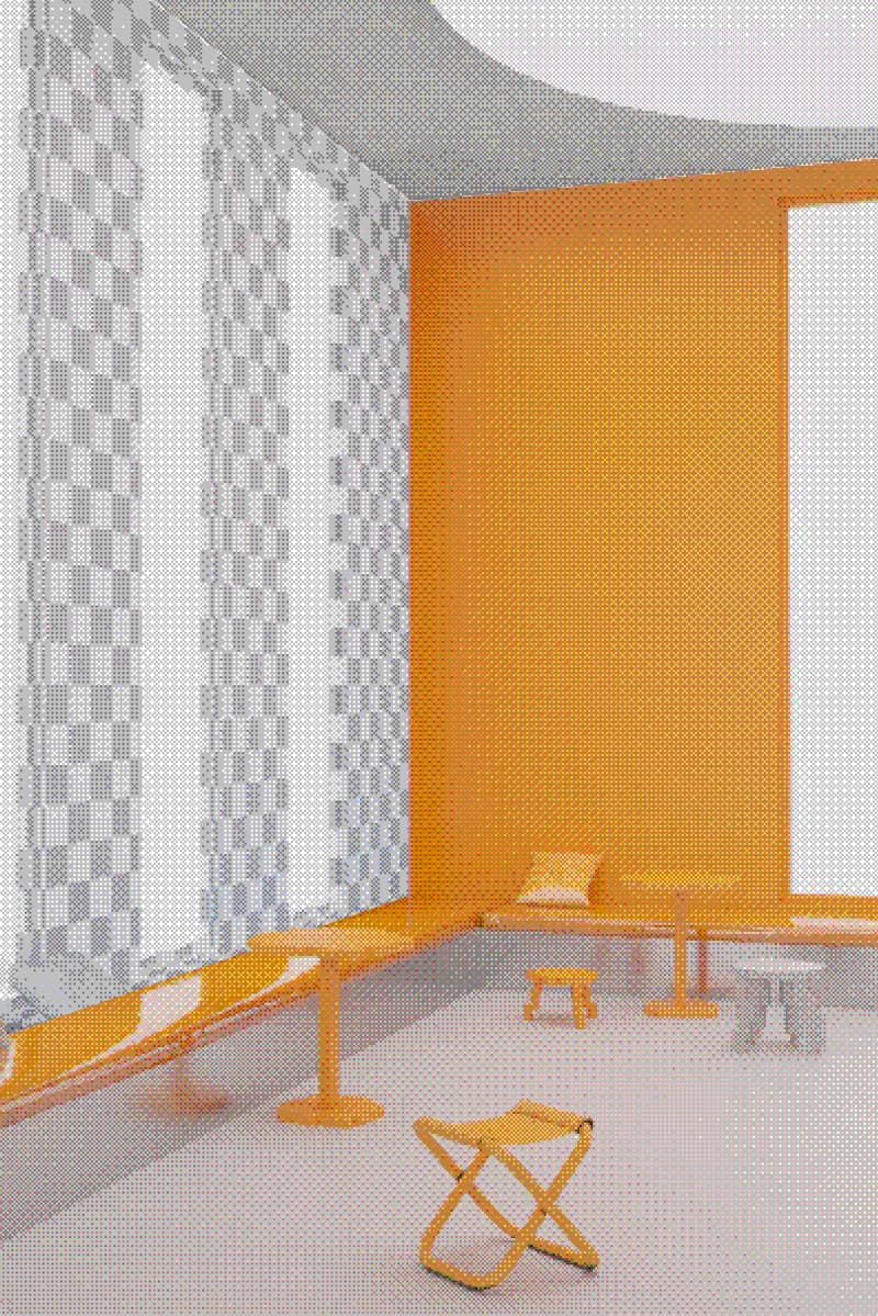 Harry Nuriev Crosby Studios Video Game Pixelated Furniture Gaia Repossi "Web-3 Café" 2022 Paris info