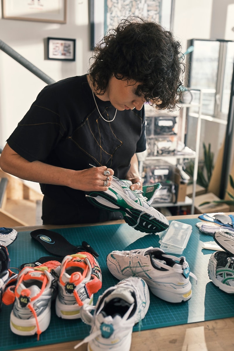 Helen Kirkum x ASICS GEL-1090 Collaboration Reworked One Offs Unique Customization NAKED CPH 